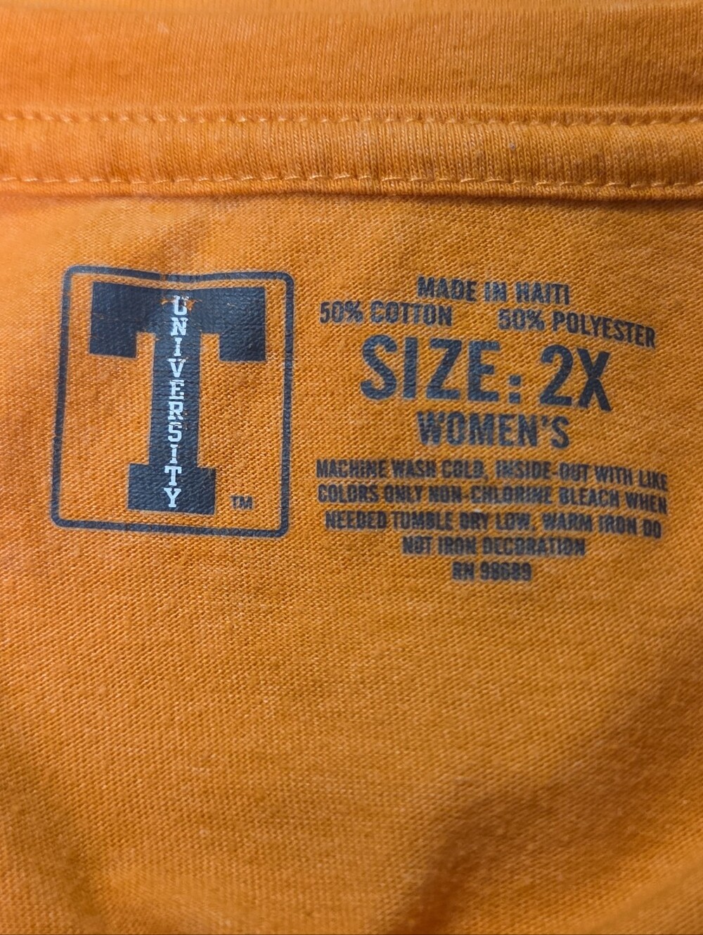 University of Tennessee Women’s Long Sleeve Orange Vols Shirt 2XL - Picture 7 of 7